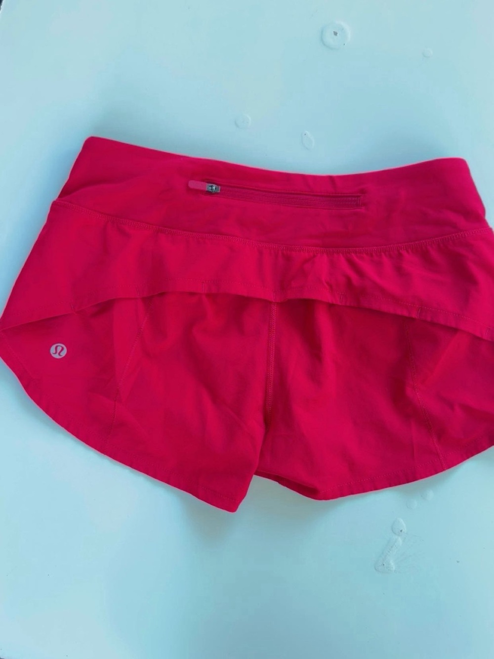 lululemon athletica Bright Pink Athletic Shorts with Back Zip Pocket